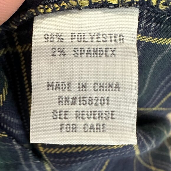 NWT Cali1850 Womens Plaid Skort in Navy Blue and Hunter Green Size Large - Picture 7 of 10